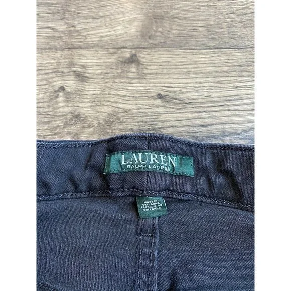 EUC Womens Lauren Ralph Lauren Premier Skinny Ankle Black Stretch Size 12 - Picture 3 of 11